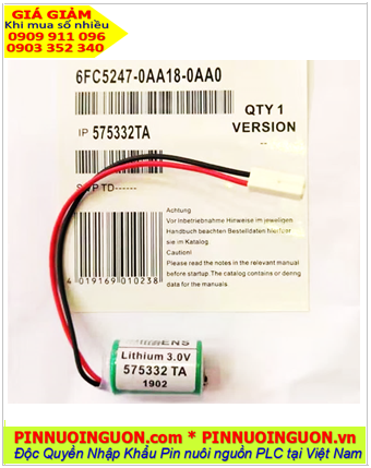 Siemens 6FC5427-0AA18-0AA0 _Pin nuôi nguồn Siemens 6FC5427-0AA18-0AA0 lithium 3v 1/2AA